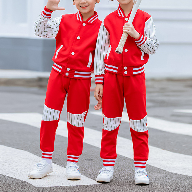 일본 한국 긴팔 싱글 브레스트 어린이 훈련 유니폼 세트