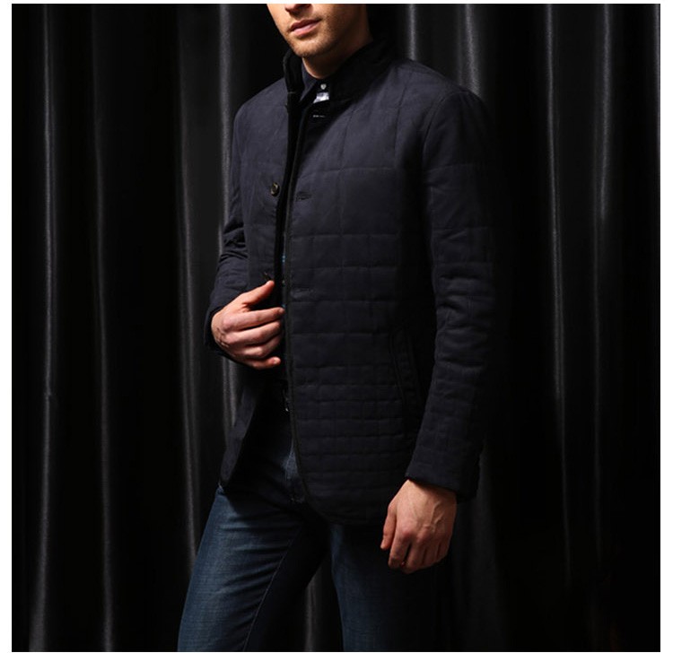 사용자 정의 디자인 겨울 따뜻한 긴 소매 지퍼 앞 남자 다운 재킷