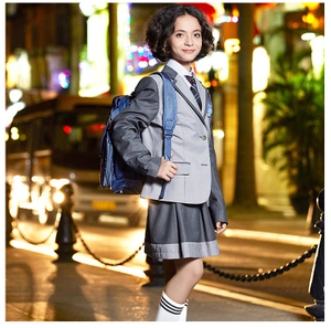 중국 스타일 일본 어린이 학교 의류 회색 코트 교복 소년 블레이저 자켓 교복